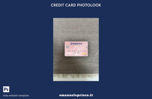 stile verificato Modello frontale photolook con carta classica per visto banca 2